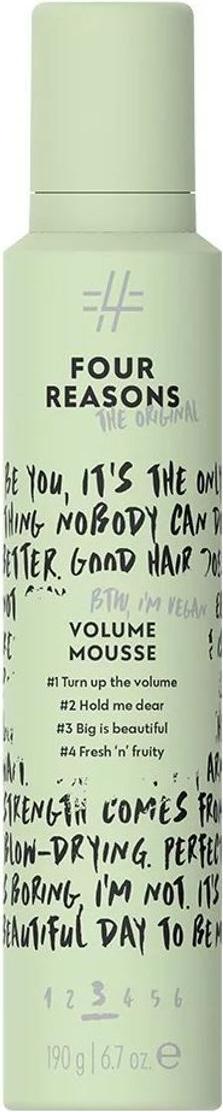 Four Reasons Hair Volume Mousse Vegan 6.7 oz Four Reasons Original Volume Mousse 200ml