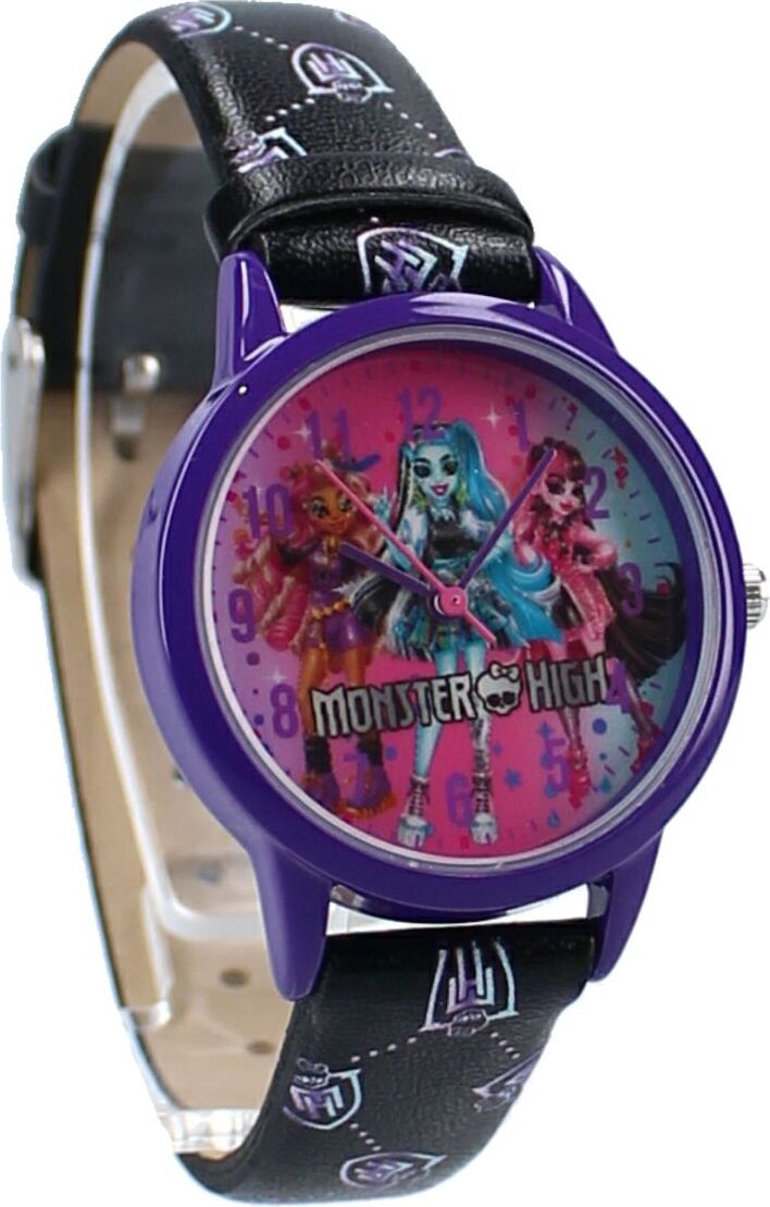 Hodinky Monster High - Fialové náramkové hodinky pre dievčatá a fanúšikov
