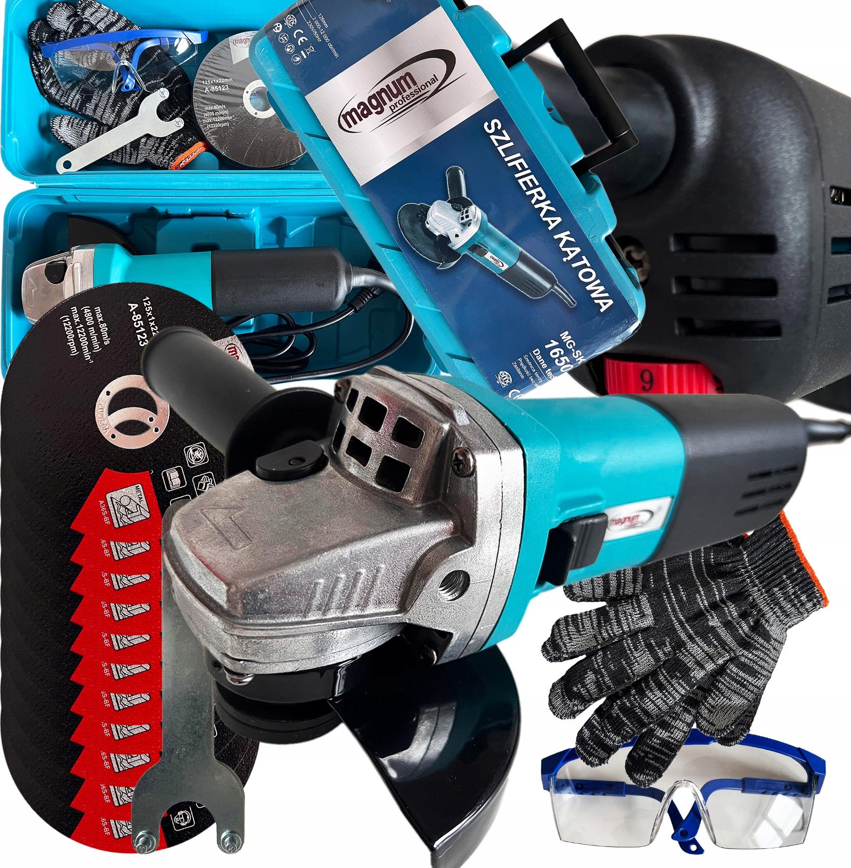 Winkelschleifer Magnum 1650W 125Mm Mit Drehzahlregelung Und Arretierung