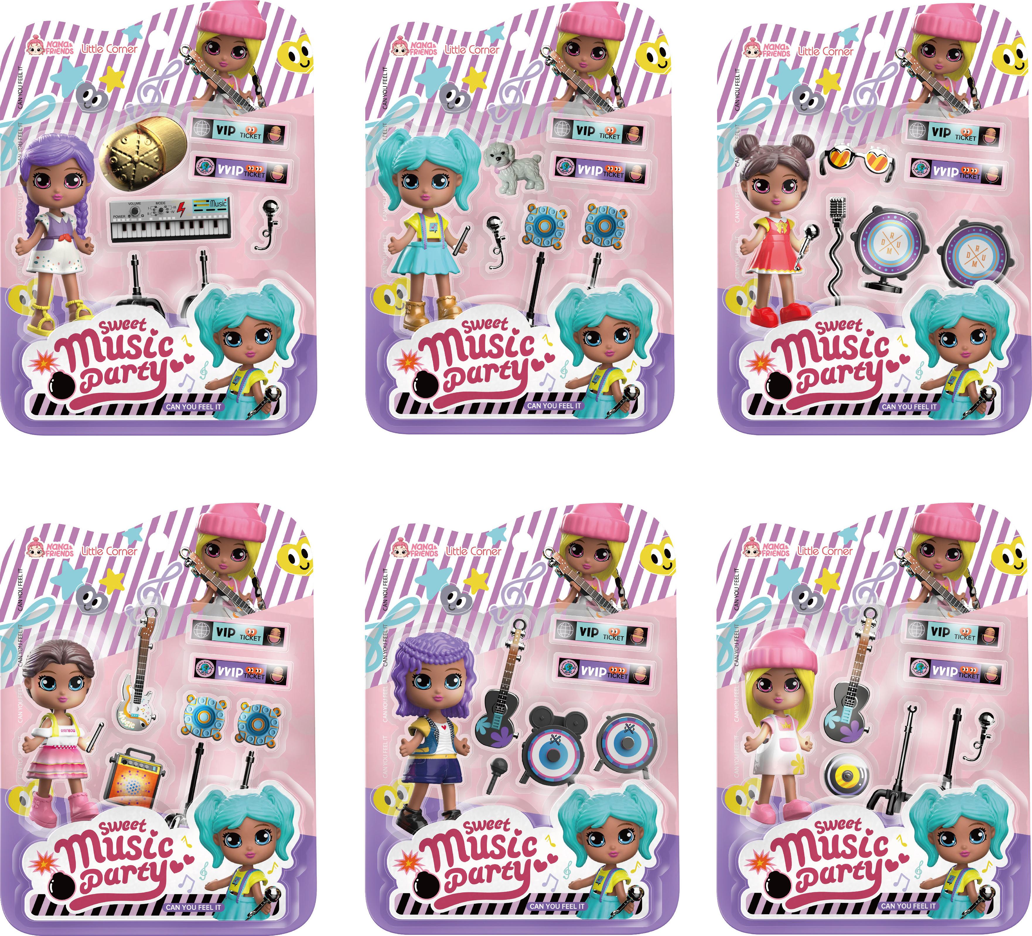 Wiky Puppe mit Musikinstrumenten 9 cm