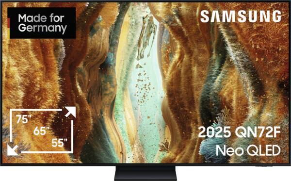 Samsung GQ65QN72FAT, 165,1 cm (65"), 3840 x 2160 px, Neo QLED, Smart TV, Wi-Fi, Čierna