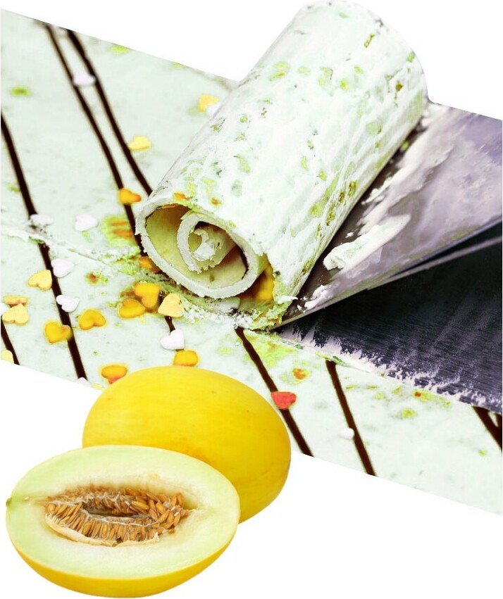 Gino Gelati Honigmelone Rolleis Pulver - Fruchteispulver für Eismaschine & Handmix - Germany (100 Kg)