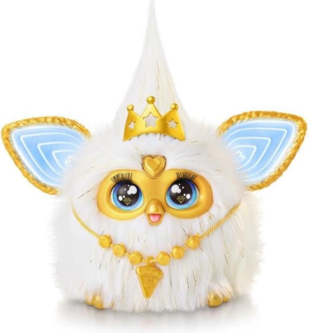 Hasbro Furby Golden Glow, sprachaktiviertes, im Dunkeln leuchtendes Plüschtier, interaktives Spielzeug, ab 6 Jahren