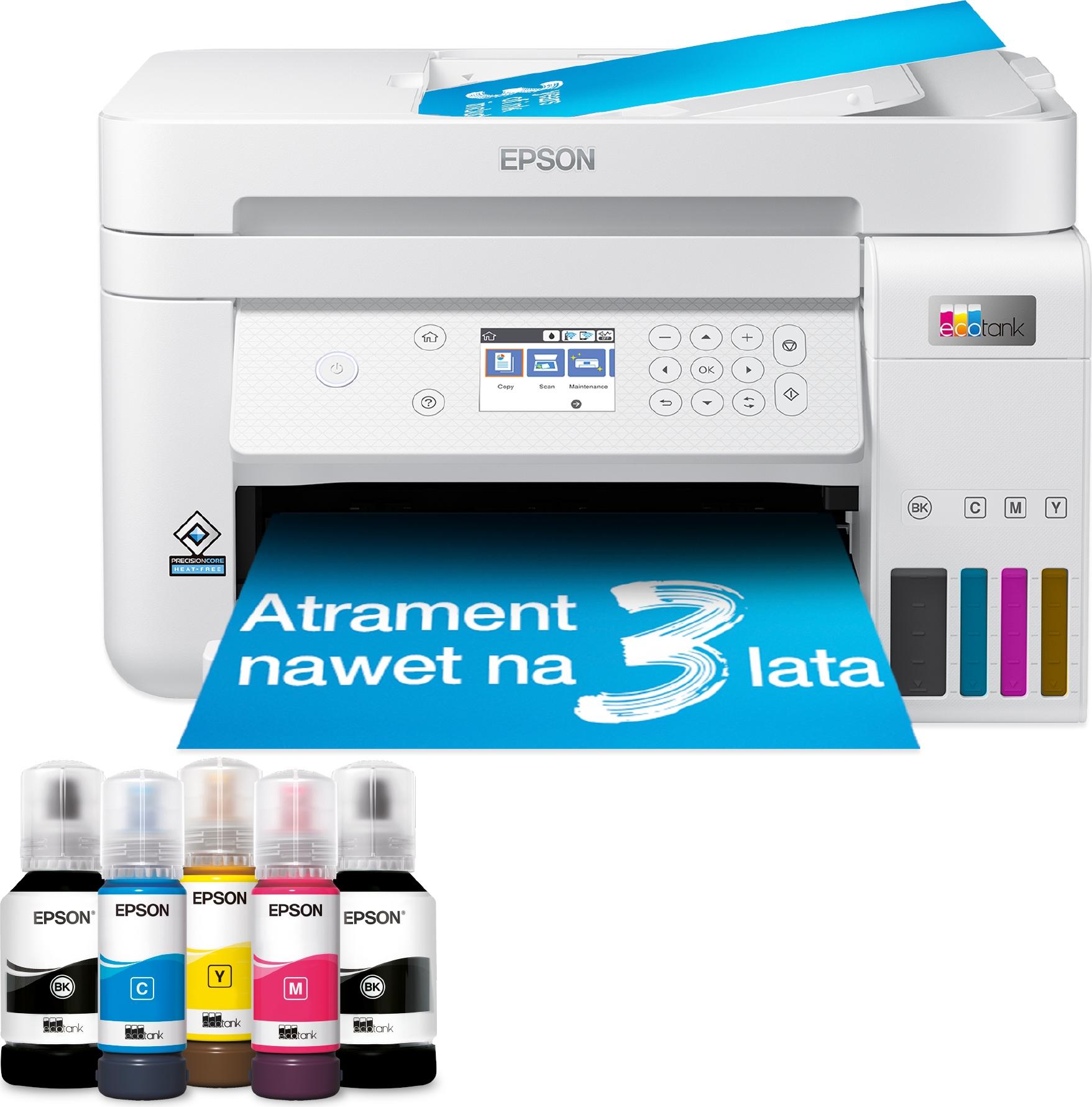 3-In-1-Drucker Epson Ecotank Wifi Adf Duplex - Niedrige Druckkosten 3 Jahre Lang Tinte