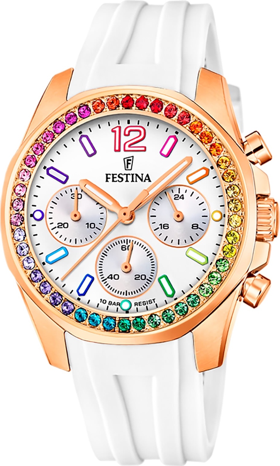 Festina PUR dámske náramkové hodinky biele ležérne D2UF20611/2
