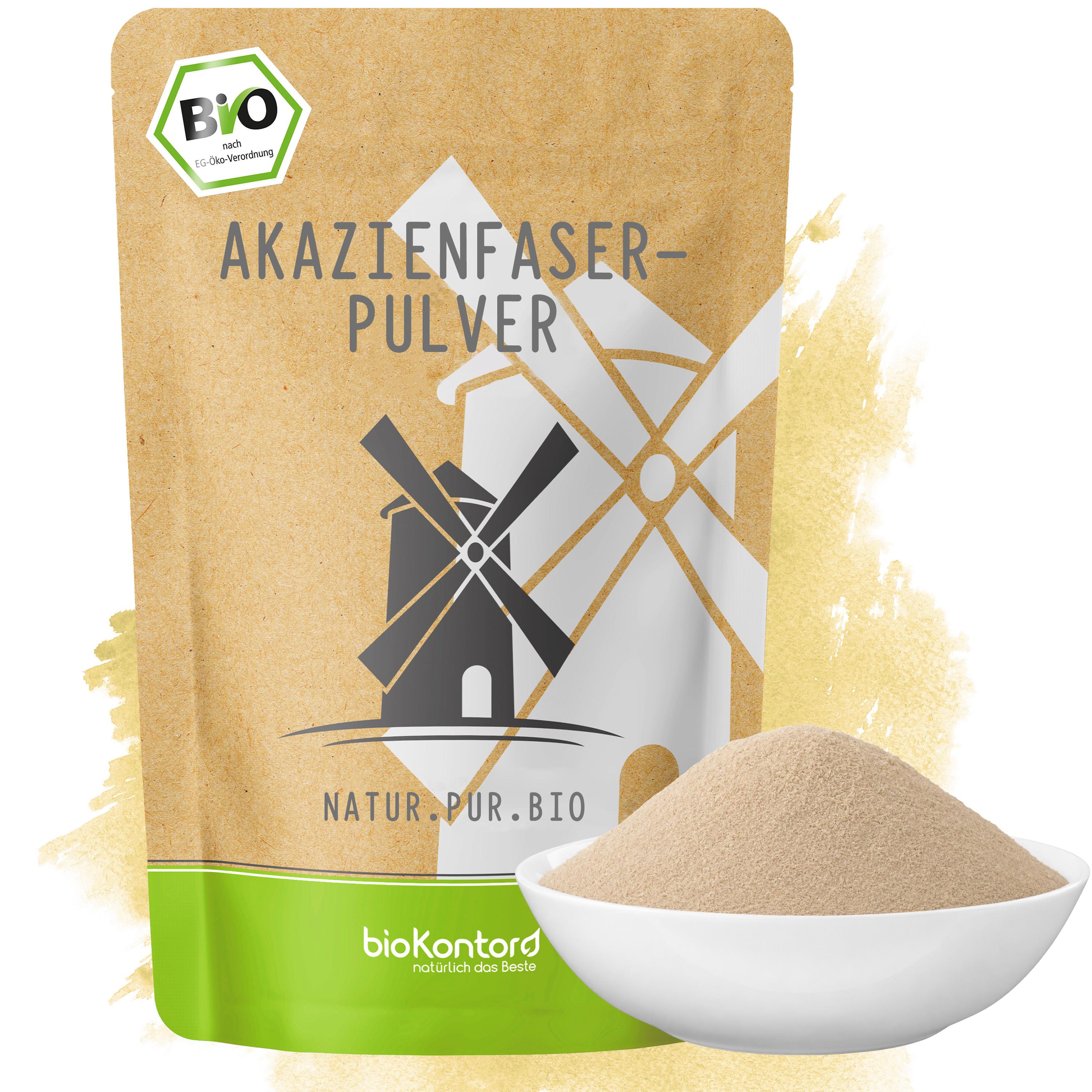 bioKontor natürlich das Beste Akazienfaserpulver 500 g - - 90 % Ballaststoffe - bioKontor