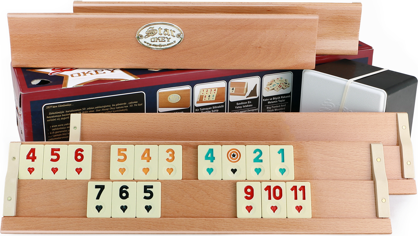 SEMUS Star Rummy/Okey Jeu de pions Okey TASI en mélamine extra mat SEMUS Star Rummy/Okey Jeu de pions Okey TASI en mélamine extra mat