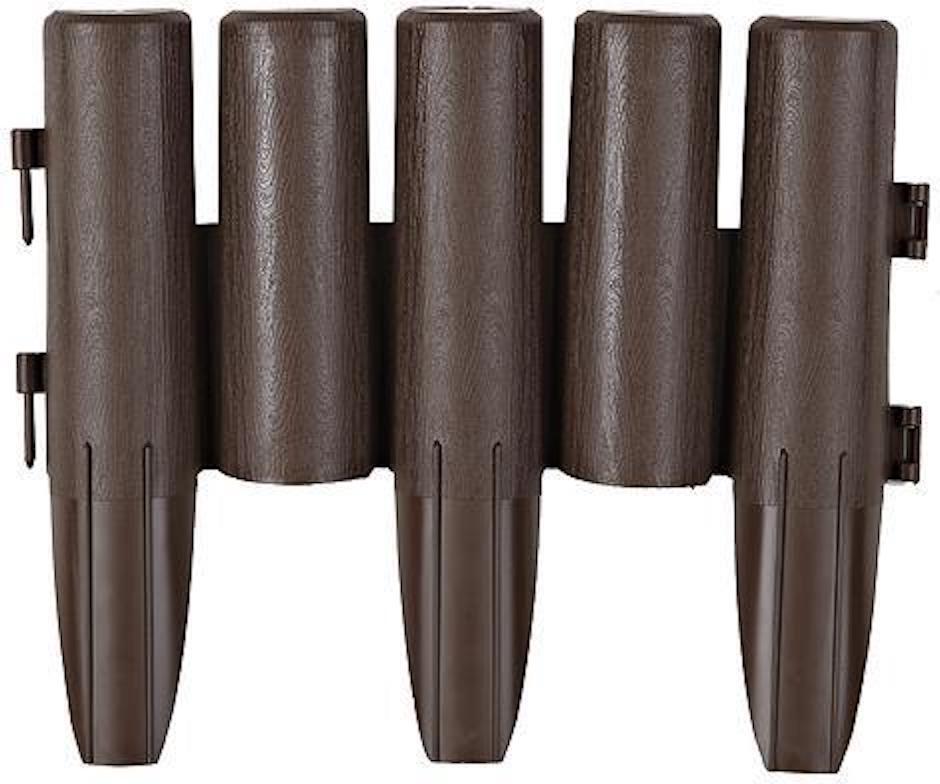 PROREGAL Gartenzaun, Gartengrenze GE037, 27x24cm, pp, braun, 8 Stück