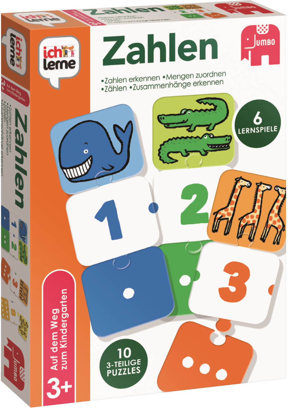 Jumbo Spiele 19547 ich lerne Zahlen - Lernspiel für Kinder ab 3 Jahren für 1 bis 4 Spieler