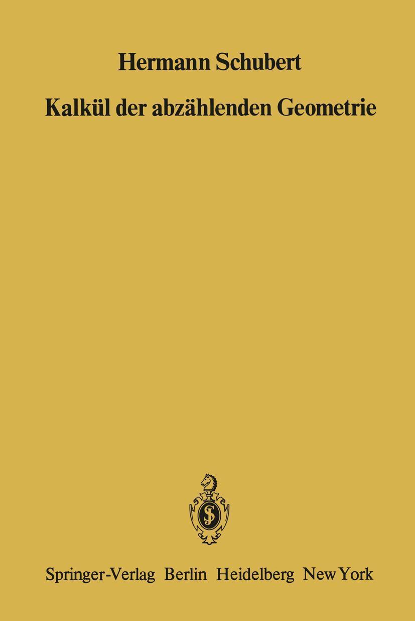 Sonstige Verlage Kalkül der abzählenden Geometrie