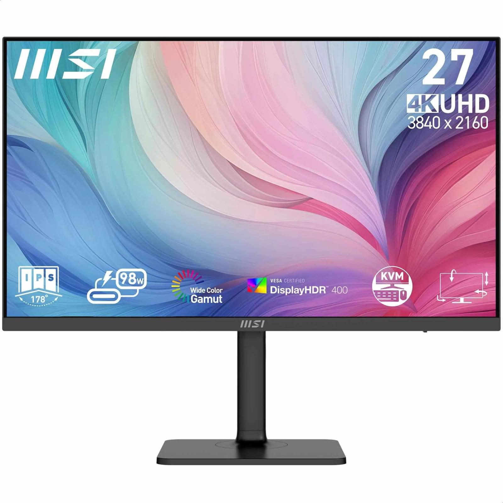 MSI Modern MD272UPHG, 68,6 cm (27"), 3840 x 2160 px, 4K Ultra HD, 4 ms, Čierna