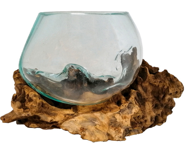 Mundgeblasenes Glas Auf Wurzel