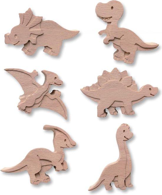 OEM Holzknopf für Kinderzimmer (Dino, 6 Stück), hervorgehoben von Buchenholz 2026
