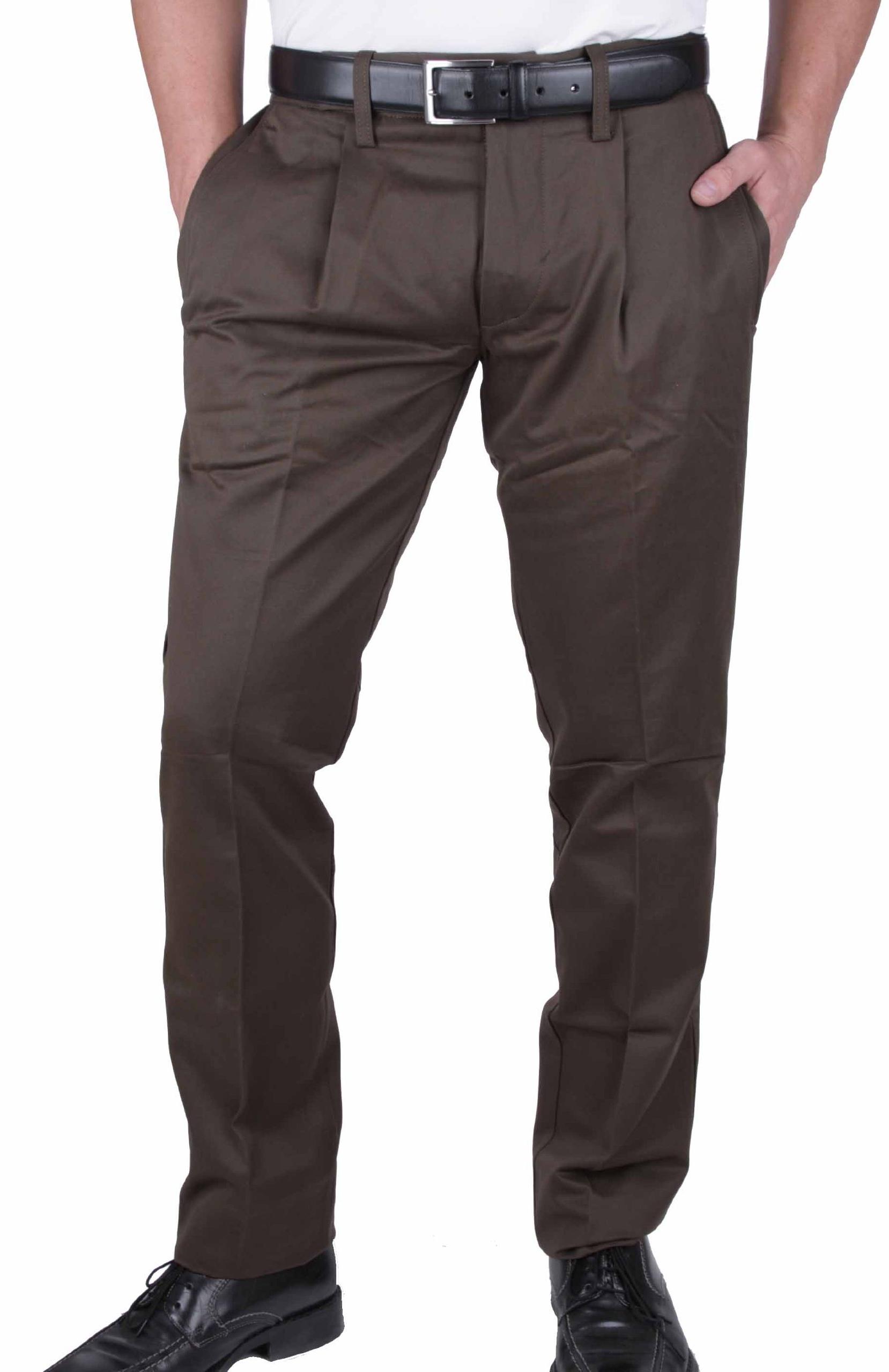 Diesel Herren Hose Bundfaltenhose Phijos Braun Gr. W28