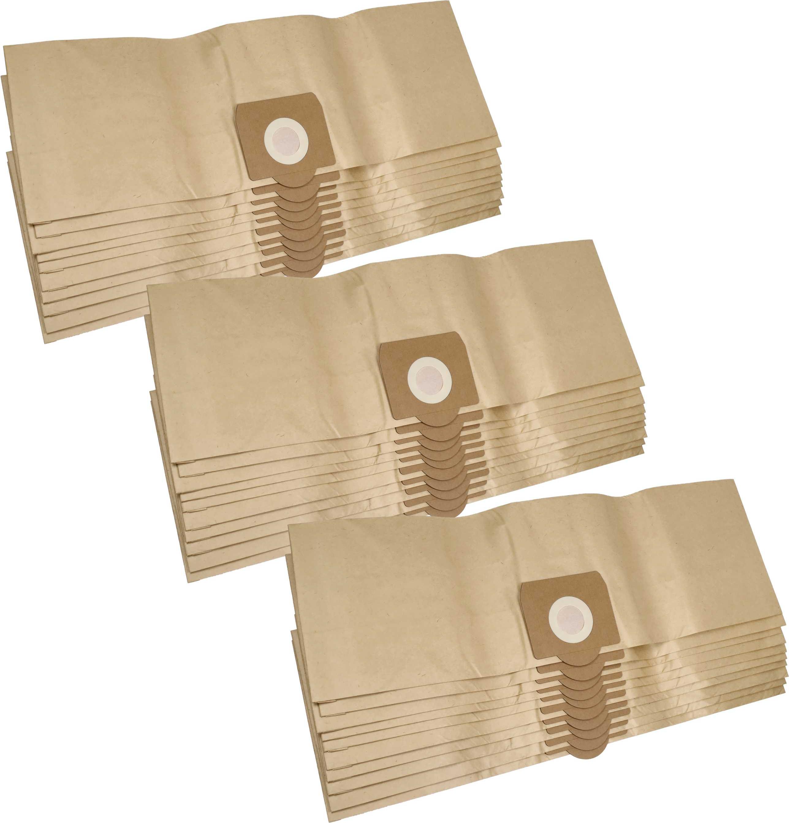 vhbw 30x Staubbeutel kompatibel mit Gisowatt Aquamtic Sinthesi (R), Aquamatic Valy (R) Staubsauger - 20 l Füllvolumen 45cm x 20cm Sandfarben