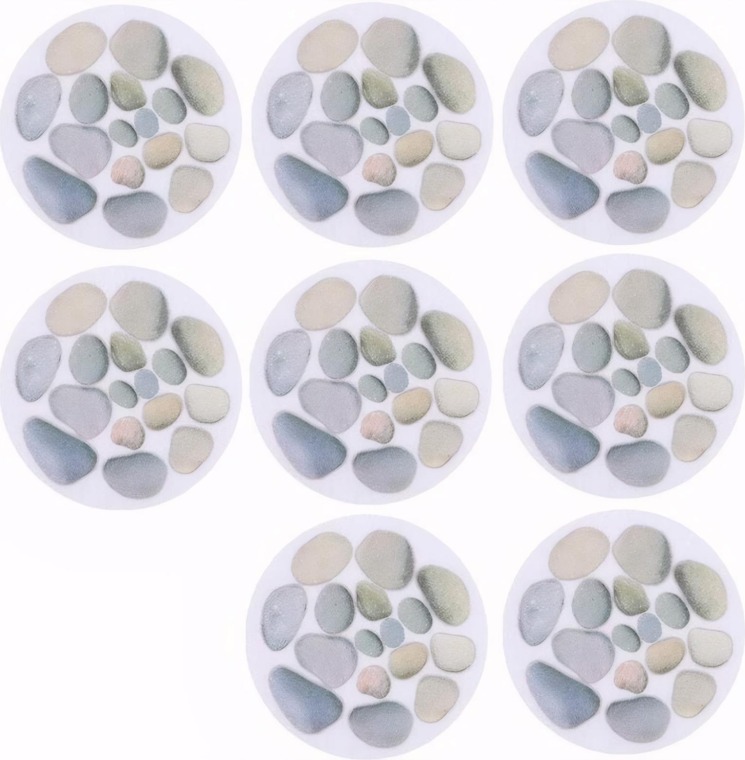 kitudaty Anti-Rutsch-Aufkleber für Badewanne, rutschfeste Aufkleber, Badewanne, Dusche, rutschfeste Aufkleber, wasserdichte Aufkleber für Treppen, Duschraum, Fontainebleau, 8 Stück K-XJA-25910-154