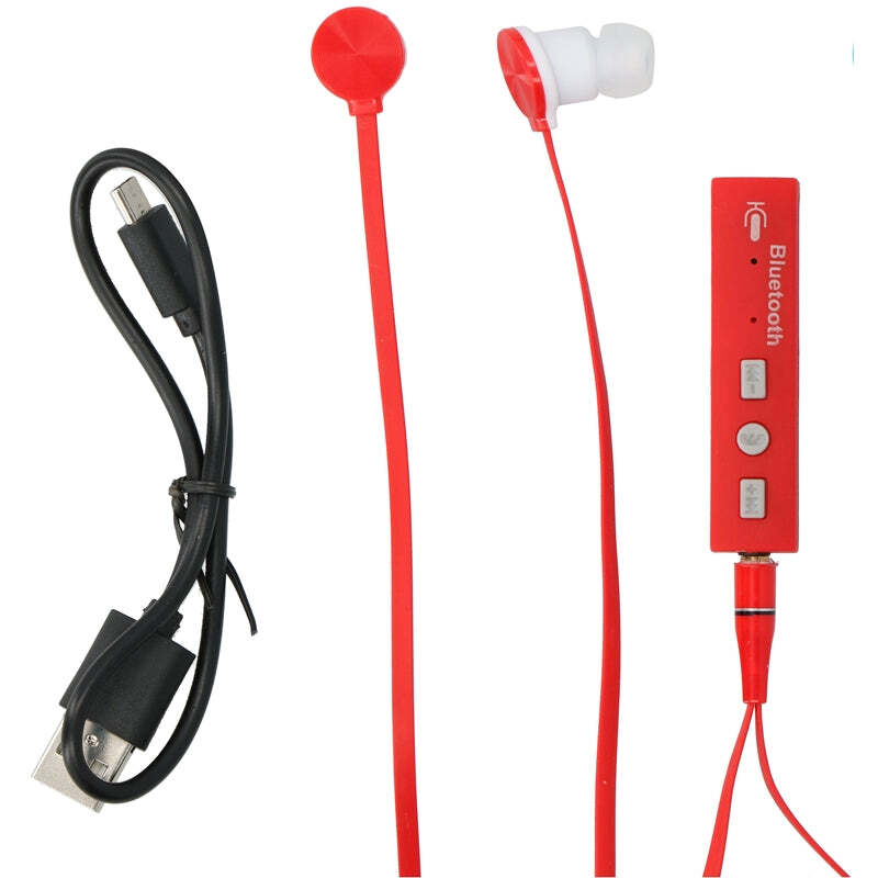 Grundig - Slúchadlá s adaptérom Bluetooth (červené)