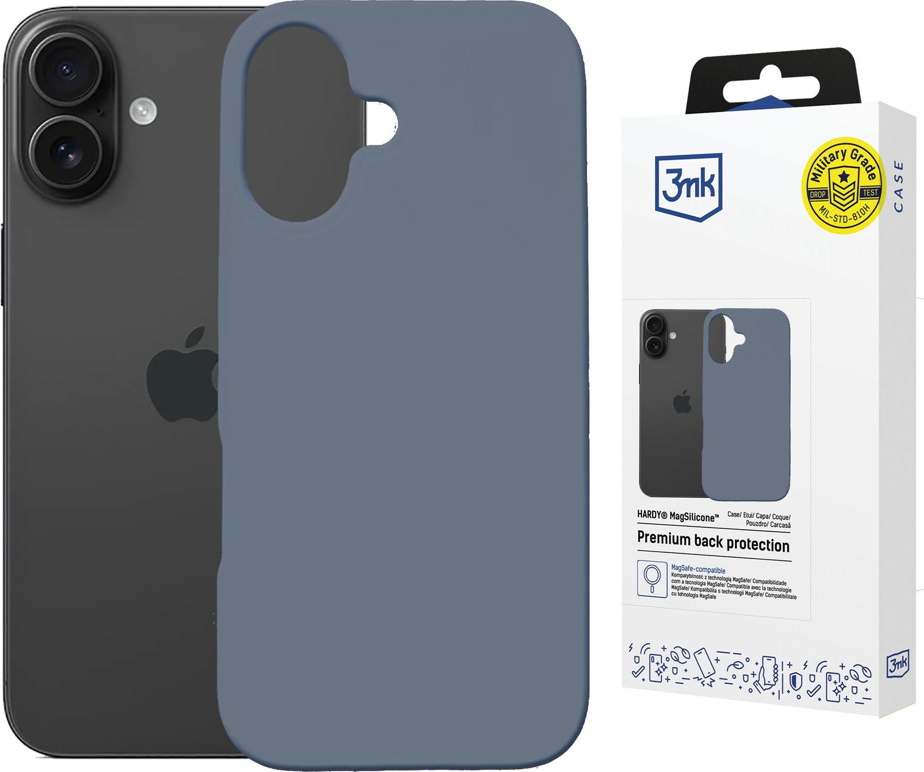3MK Hardy MagSilicone Apple iPhone 16 ultramarinblau