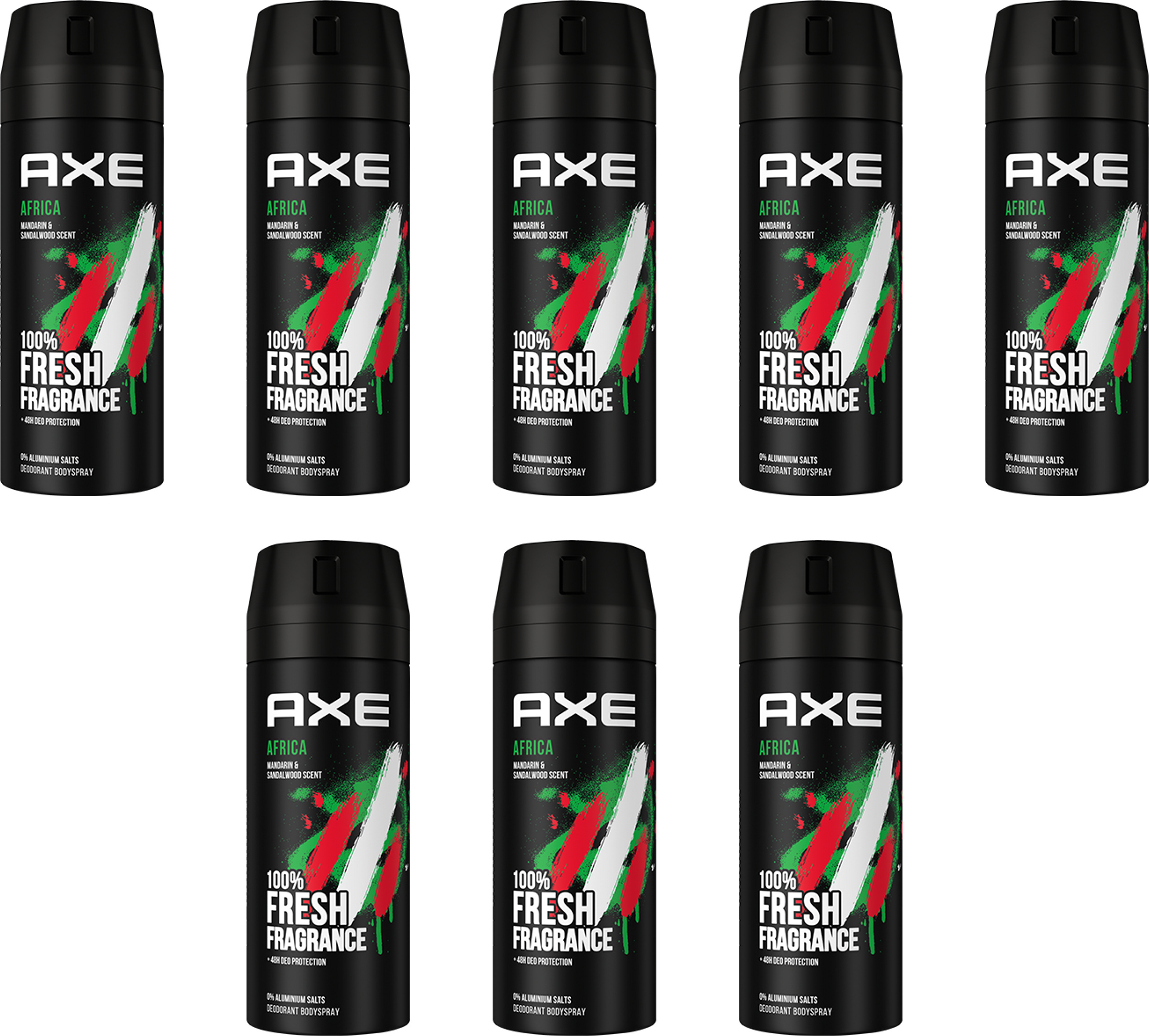 AXE Bodyspray Africa 8x 150ml Deospray Deodorant Männerdeo Deo für Herren Männer Men ohne Aluminium 8710447497258