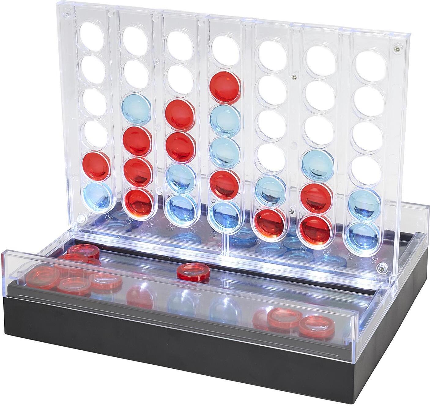 Spies Online LED-Vier-Gewinnt-Brettspiel – Leuchtendes Strategiespiel – Glow-in-the-Dark – Für Kinder und Erwachsene MG3537