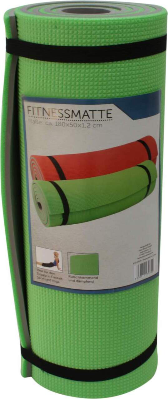 GD-World Yoga Matte 180 x 50 cm grün grau Yogamatte Übungsmatte Pilat