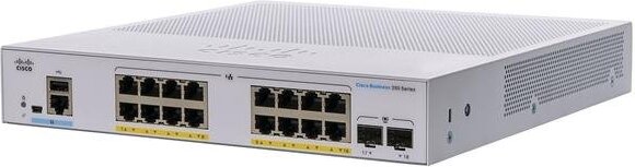 Cisco CBS350-16P-E-2G-EU (16xGbE,2xSFP,16xPoE+,120W,fanless) - REFRESH