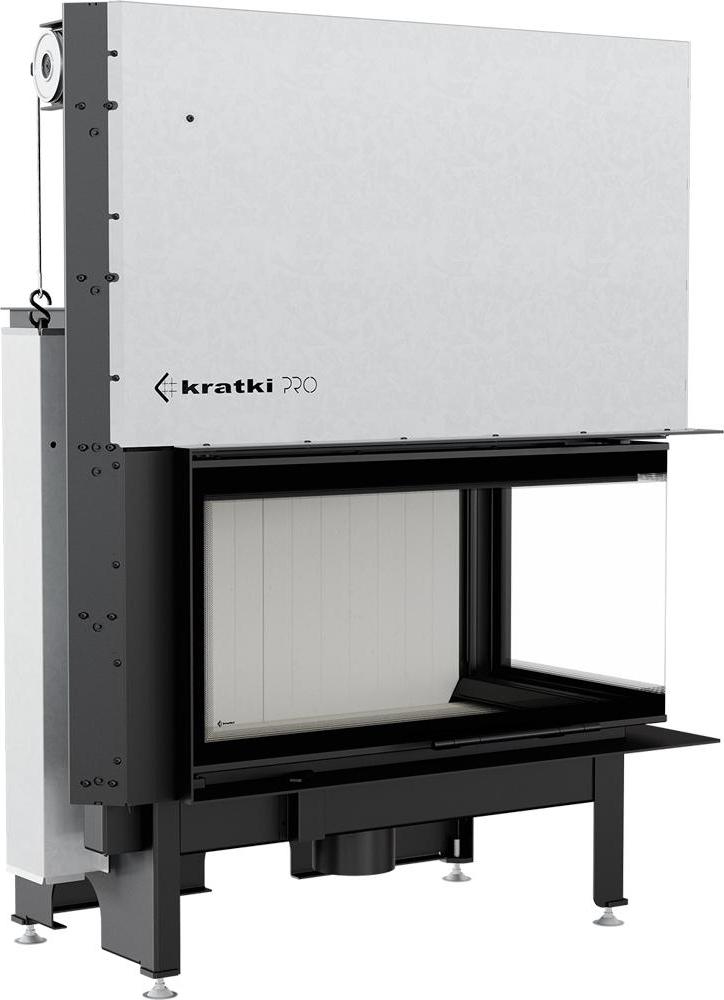 Oceľový krb KRATKI NADIA pravý 14 kW Ø 200 Lift-up