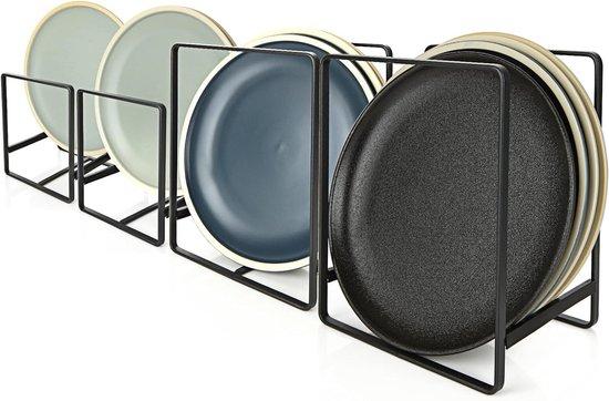 OEM 4-teilig Metall-Bordhalter für Küche, 2 große + 2 kleine, schwarz 2026