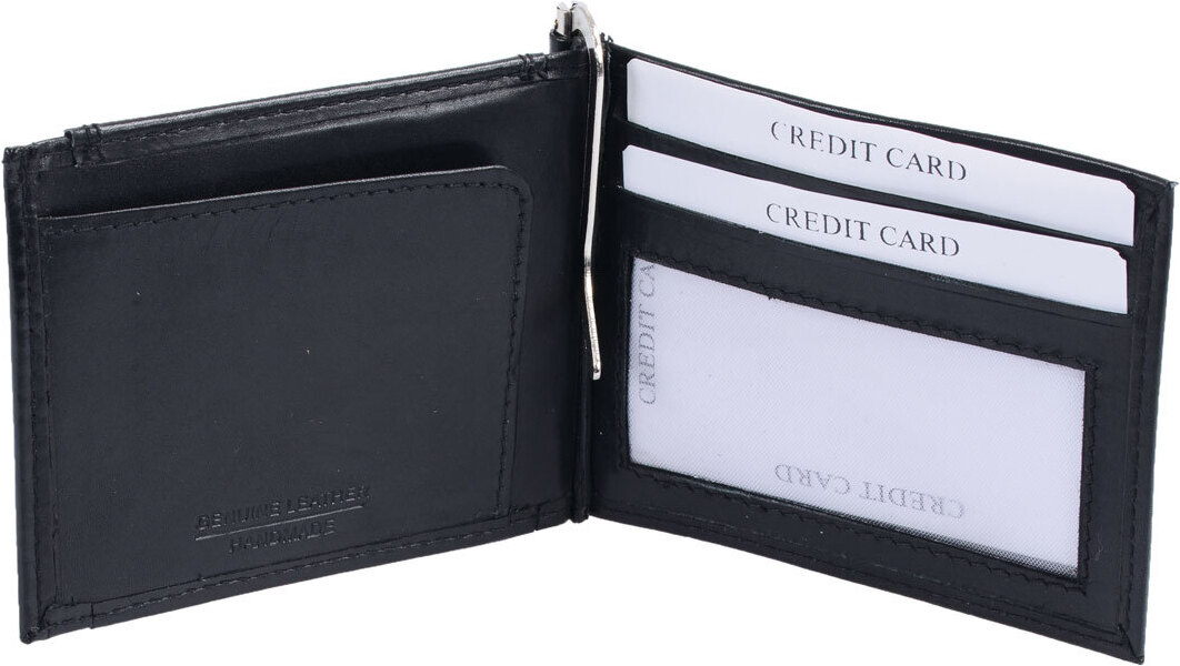 Wortmann Dollarbörse Leder, schwarz, Geldbörse mit Metallbügel für Scheine 1481501