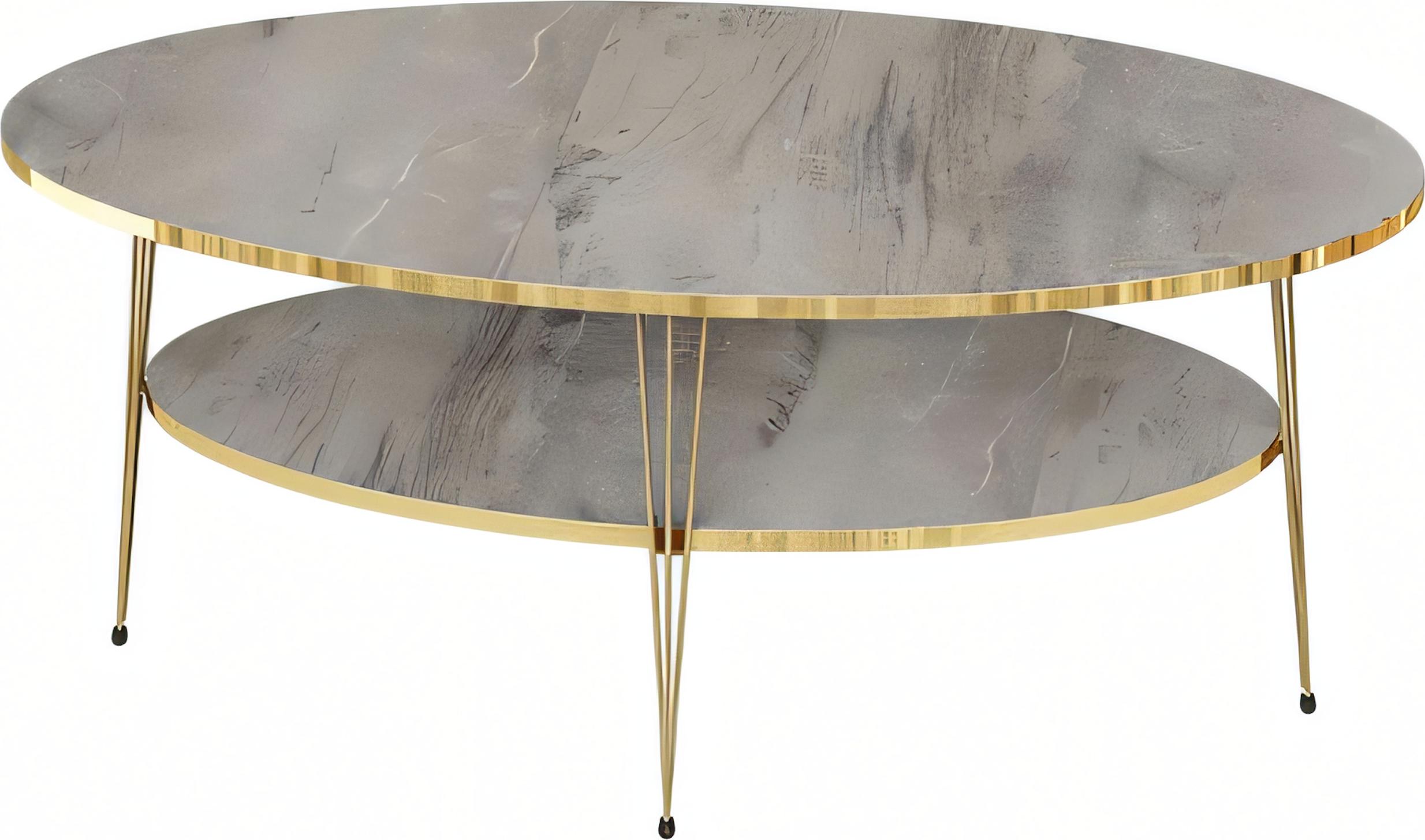 AEA Grauer Holz Couchtisch Modern Eleganter Wohnzimmertisch