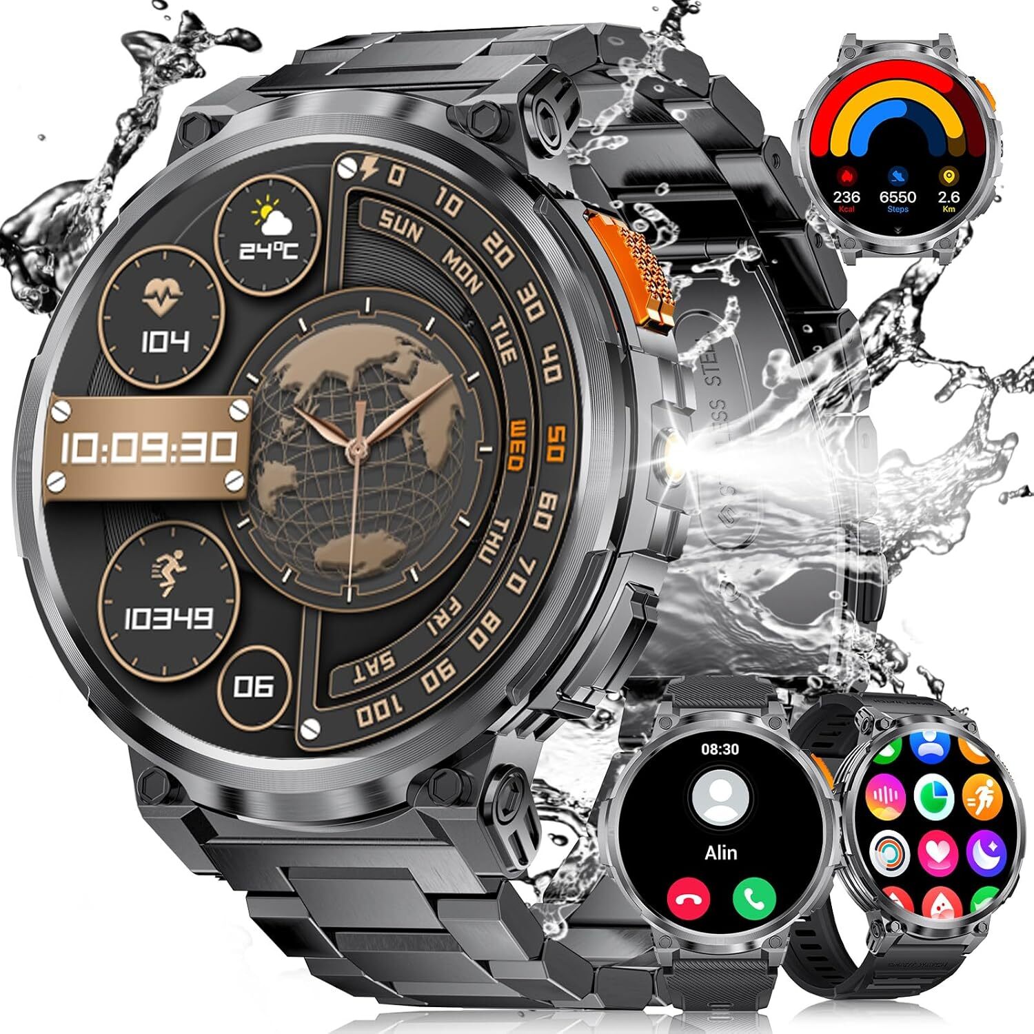 Lige Herren Smartwatch, 1,85 