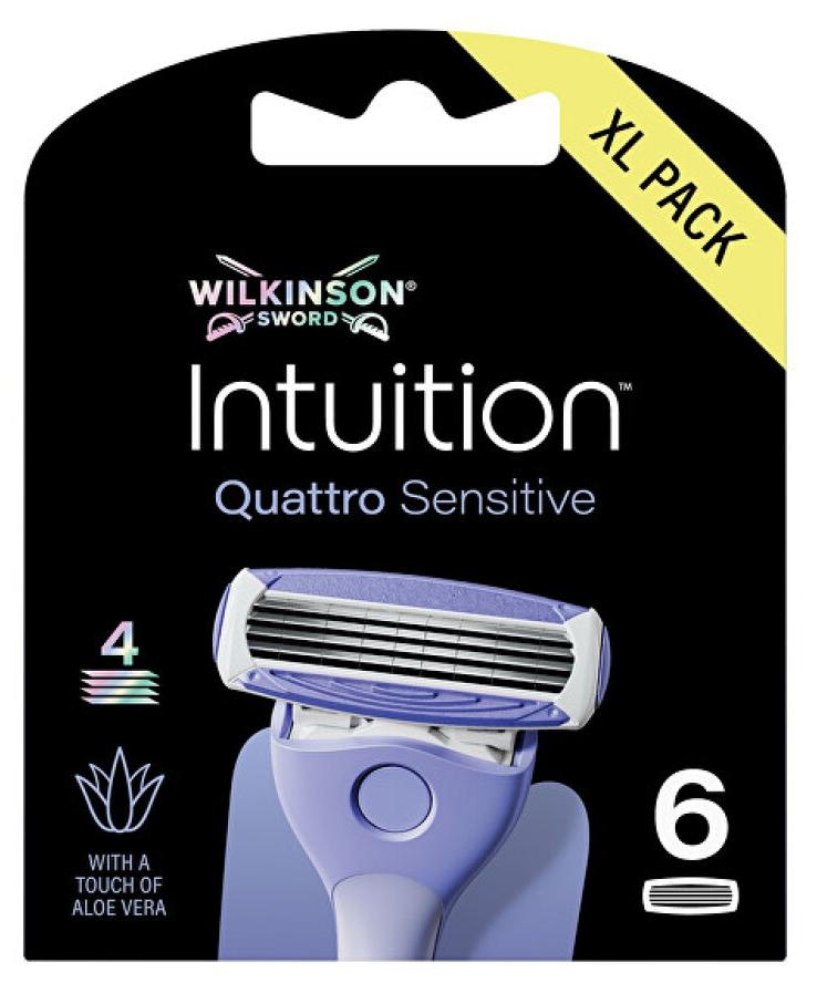 Wilkinson Sword Intuition Quattro Sensitive Klingenklingen, 3 Stü ck