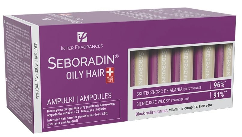 Seboradin Oily Hair ampuly proti lupinám a vypadávaniu vlasov 14 x 5,5 ml