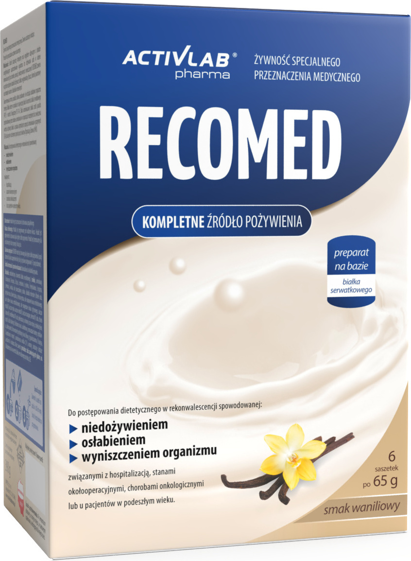 Activlab RECOMED 6 x 65 g (Beutel), Lebensmittel für besondere medizinische Zwecke, eine vollwertige Nahrungsquelle - Vanille FR/006