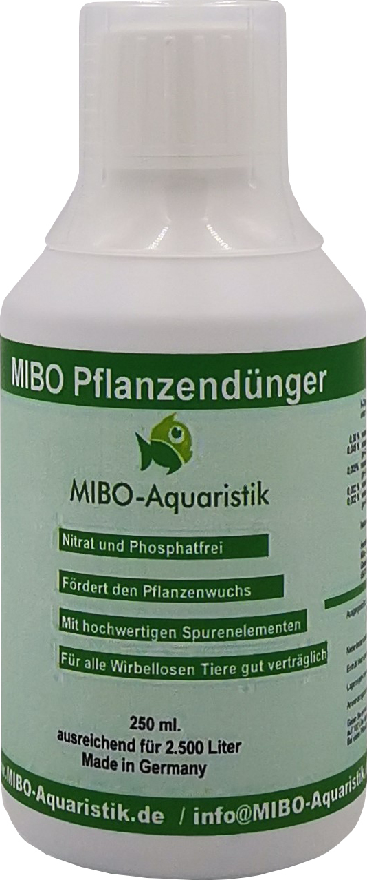 Mibo Aquaristik MIBO Pflanzendünger 250 ml Aquariumdünger Pflanzenpflege für 2.500 L