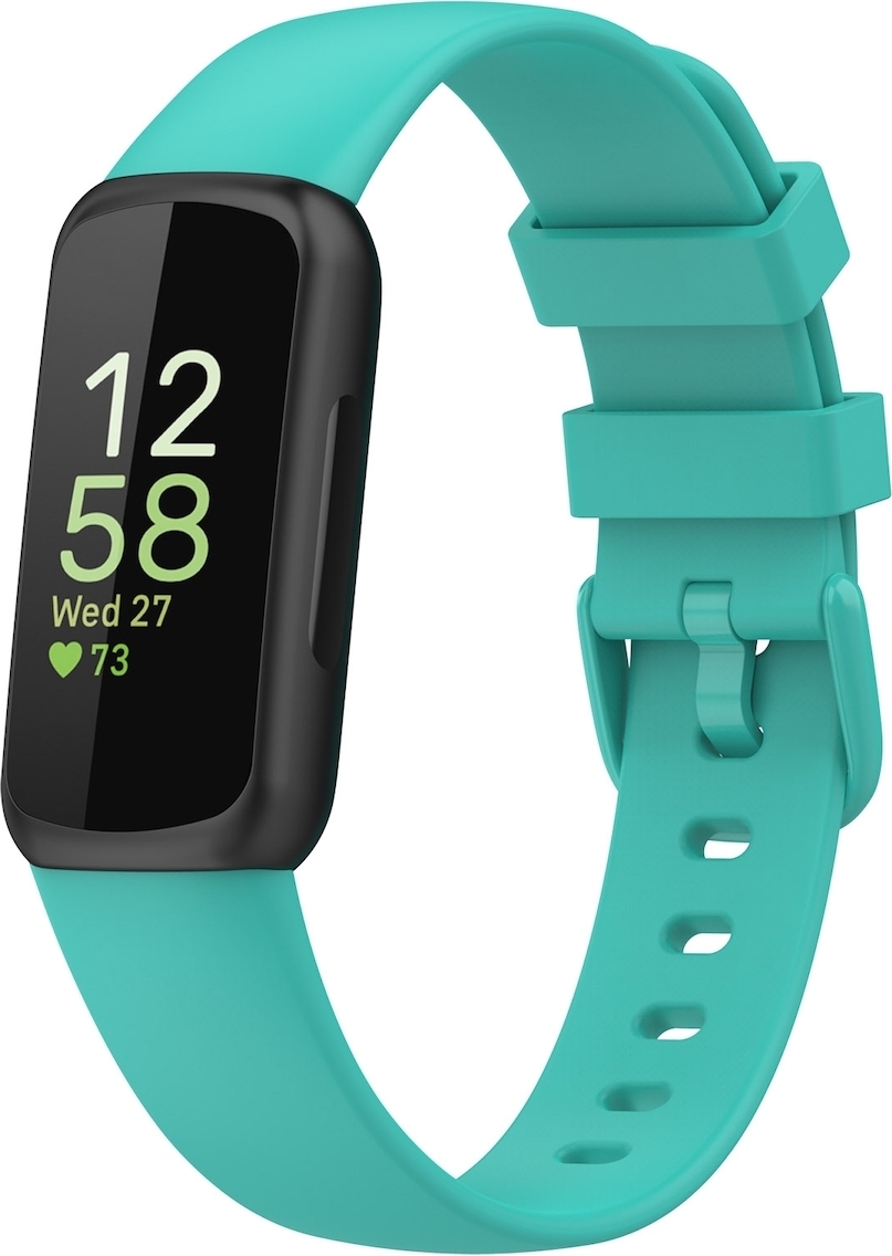 Pre Fitbit Inspire 3 jednofarebné silikónové hodinky veľkosť S tyrkysová náhradný náramok inteligentné hodinky