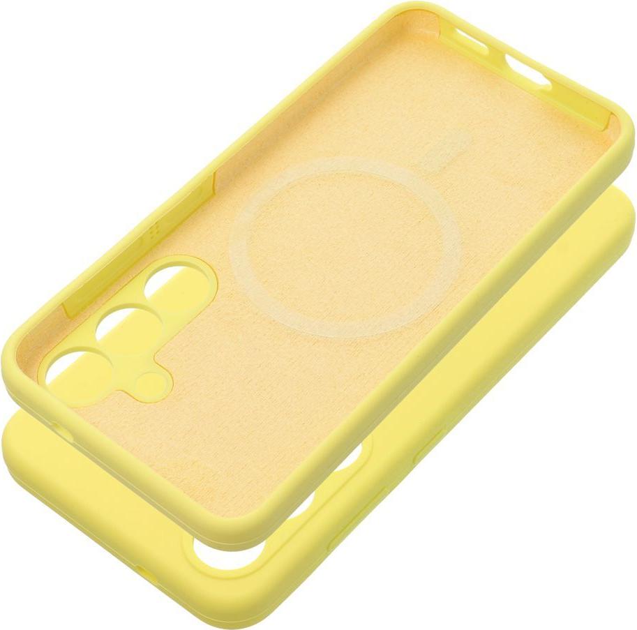 SILIKÓNOVÝ 2mm kompatibilný s krytom MagSafe pre mobilný telefón vhodný pre SAMSUNG S25 Plus žltý