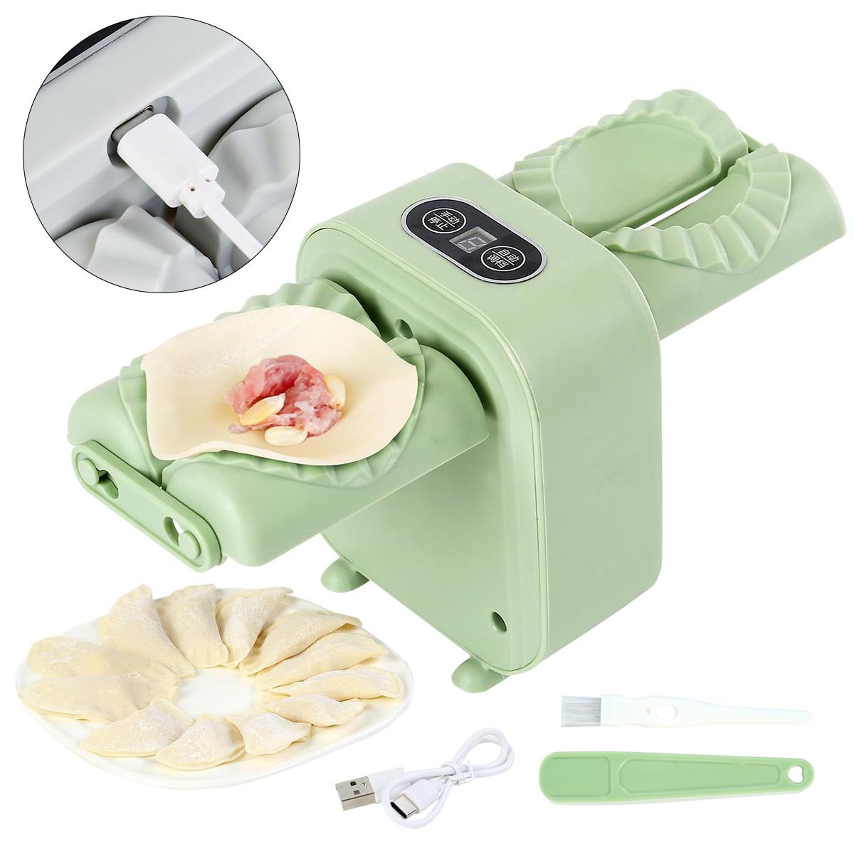 Welikera Teigtaschenmaschine, elektrische Doppelkopf-Teigtaschenmaschine, USB-Ladedesign, einfach zu handhabende Familienfeiern oder großes Festkochen KAUF-INTT-KF2293-024