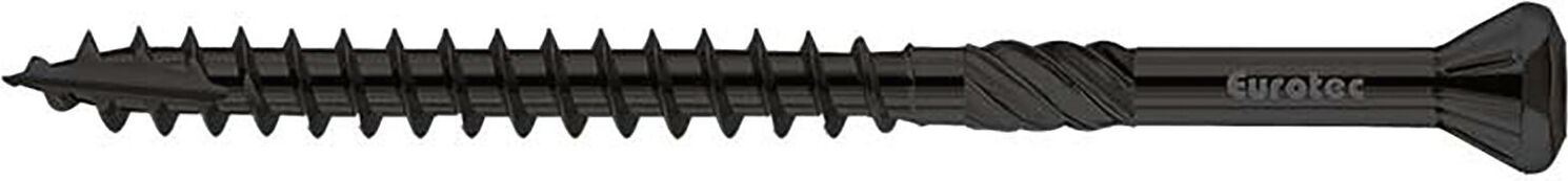 EUROTEC Fassadenschraube 5.0x80mm Edelstahl - 200 Stück Schwarze Schrauben Für Holzfassaden