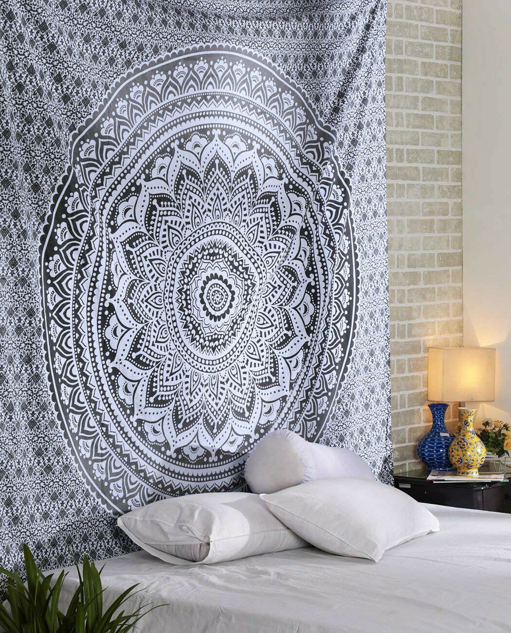 O,200 x 150 cm GLITZFAS Mandala Wandteppich Tapisserie Indische Tuch Böhmische Wandtuch Wandkunst Schlafzimmer