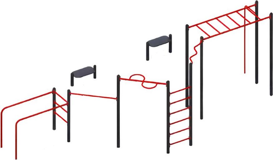 Klimmzugstangen Straßensportgeräte Parallelbarren Gruppentraining Krafttraining