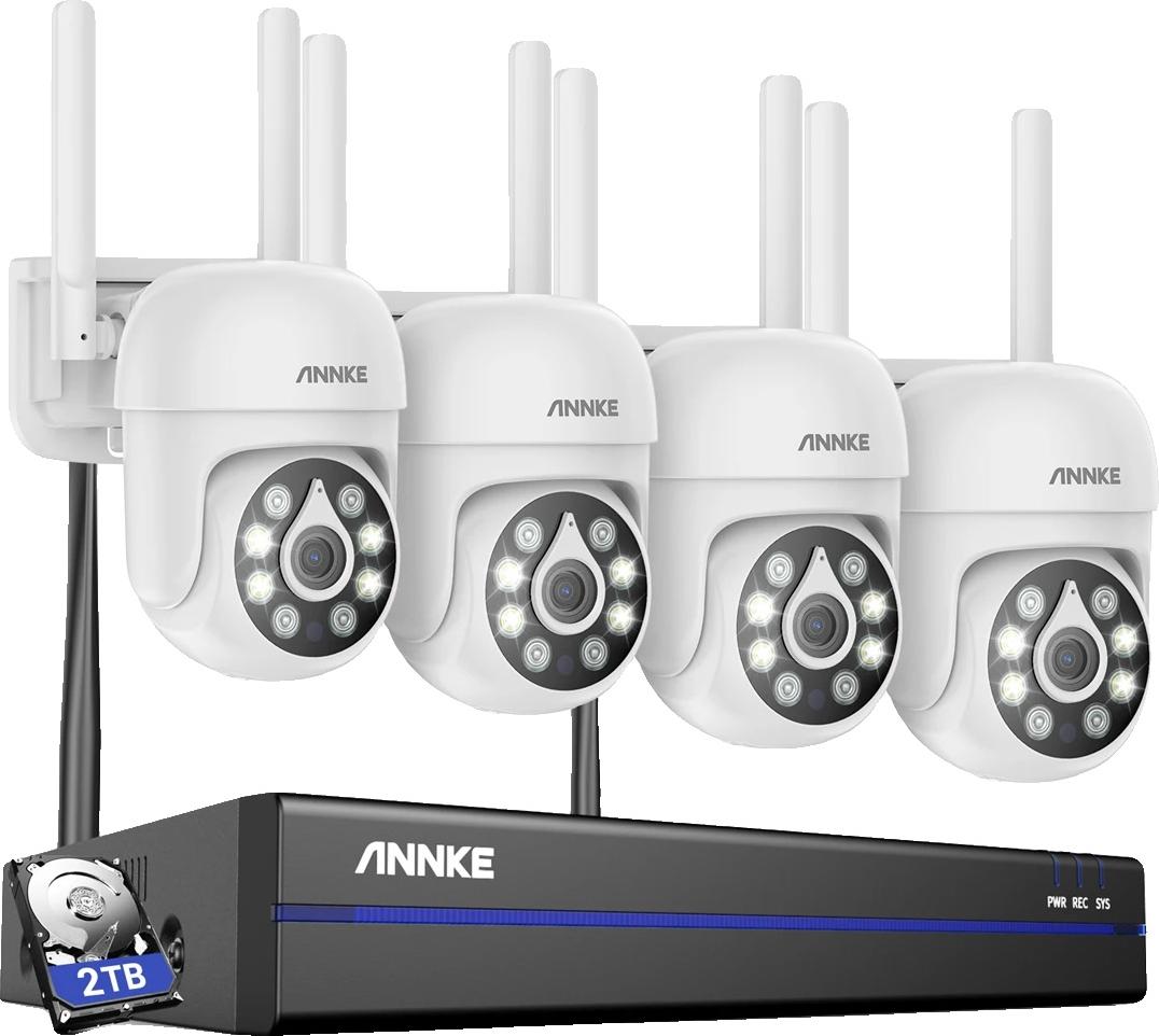 Bezpečnostný kamerový systém, 16 kanálov, rozlíšenie záznamu až 5 MP, 4 kamery, 2T