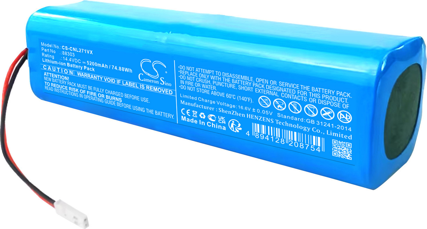 TECHTEK Akku Kompatibel mit [Ikohs Create] Netbot LS23+, Netbot LS27, Netbot S27 Ersetzt 88303