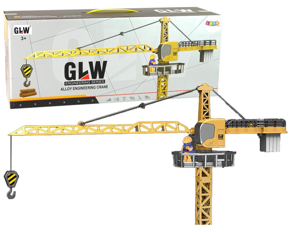 Leantoys Baukran Kran 95 cm Gelb