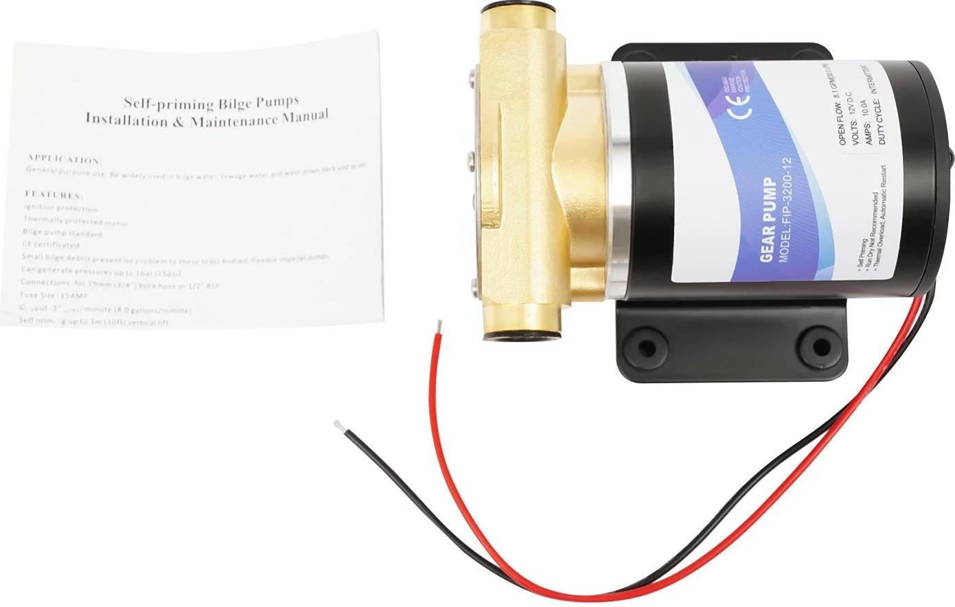 Vodné čerpadlo, výkon 120 W, prietok 30 l/min, čierna farba, čierna farba