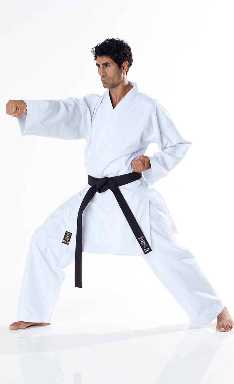 JKA KARATE GI, TOKAIDO TSUNAMI GOLD, 14oz Karateanzug weiß - Größe 150 cm (2.0) TOK-ATT 150