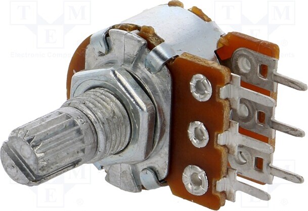 TNE 2x Potentiometer: 1-Drehung 6mm THT 220k 20% 125mW Kohle R16148-1B-2-B220K Kohl _1GH_R16148-1B-2-B220K