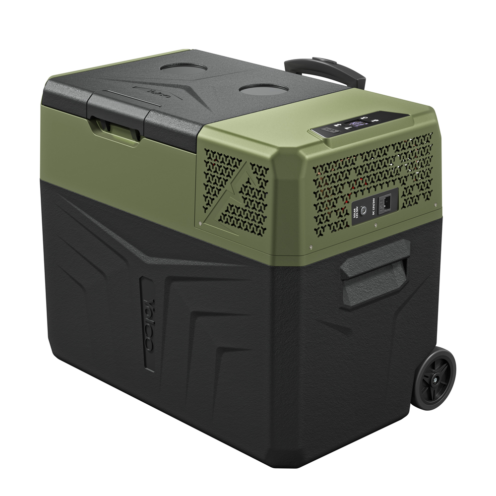 YOLCO BCX40 Green Kompressor Kühlbox 40L – Tragbarer Auto Kühlschrank, 12/24V & 230V