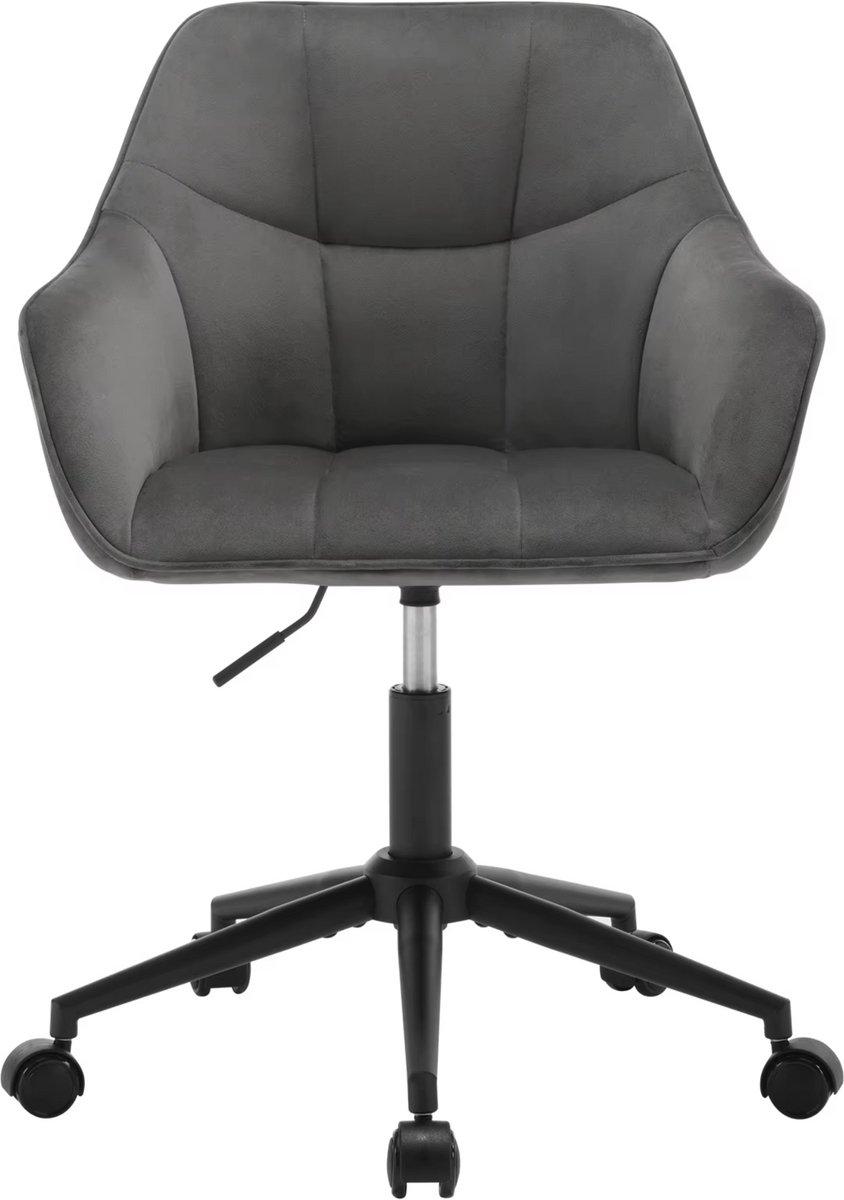 Sada 2 otočných zamatových kancelárskych stoličiek - Výškovo nastaviteľné - S podrúčkami - Zelené - Do obývačky, kancelárie alebo na toaletný stolík