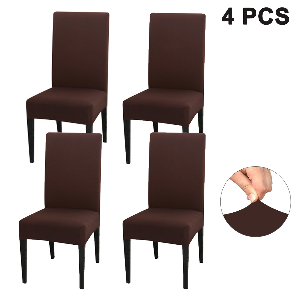 Brand Umi 4 Stück Stuhlhussen Elastisch Stuhlbezug für Stühle 46x46x60 cm Dunkelblau